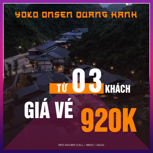Combo Yoko Onsen Quang Hanh 920K Từ 03 khách